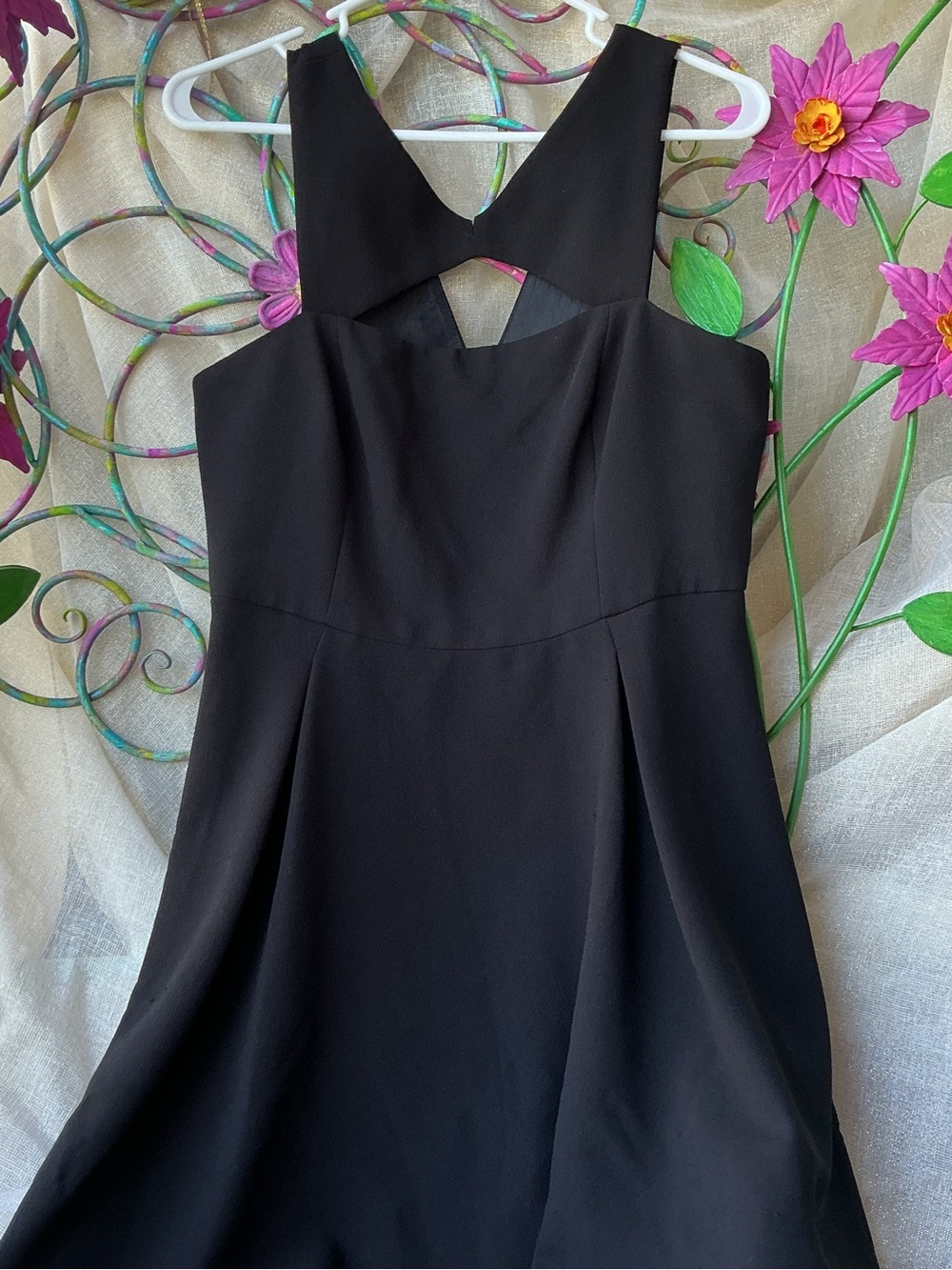 BCBG Black Mini Dress with Cutout Back - Picture 2 of 2